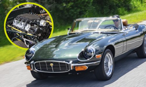Would You Order This Jaguar E-Type With A Corvette V8 Or An Electric Motor?